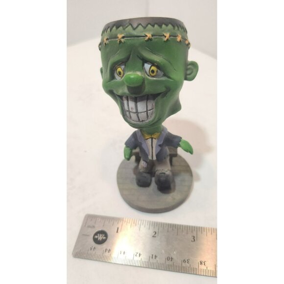 Vintage Frankenstein Monster Goofy Smile Ceramic Bobblehead Nodder Figurine - Picture 11 of 11